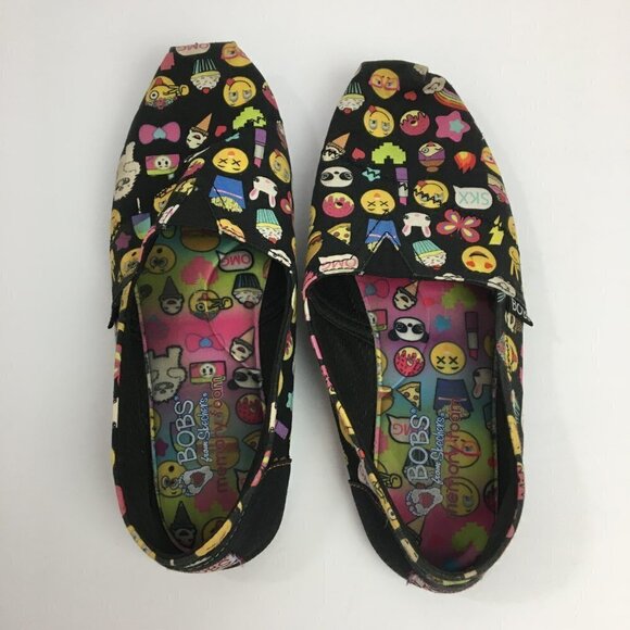 Bobs by Skechers Emoji Slip-on Flats Shoes - Picture 4 of 8